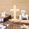 Beeveer 48 Pcs Nativity Wooden Crosses for Baptism, Unfinished for Centerpieces Standing for Crafts Rustic Wood Cross First Communion Baptism Christmas Decorations(Classic) #2