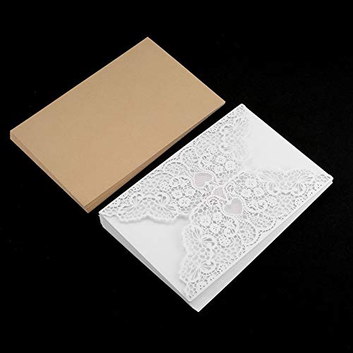 Preisvergleich Produktbild Faltbare einladungskarte abdeckung exquisite aushöhlen braut bräutigam druck abdeckung für hochzeit used0109weiß