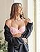 Avidlove Women's Sexy Lace Bra Sheer Underwire Unlined Balconette Everyday Bras Lingerie Light Pink