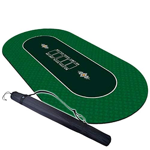 Panno da Gioco Tappeto Poker in Gomma 180x90 da 3mm Ovale