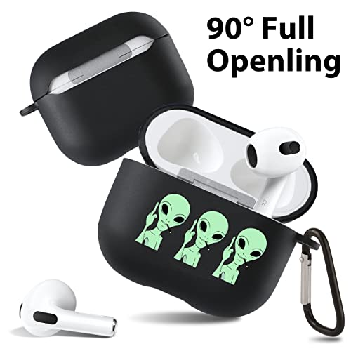 Mulafnxal For Airpod 3 3Rd Generation Case Cute Cartoon 3D Kawaii Unique Silicone Cover Funny Fashion Fun Cool Character Stylish Design Cases Men Girls Boys Teen For Air Pods 3 (2021) (Three Aliens) #TOP2