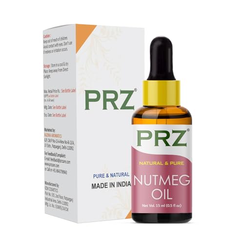 PRZ Nutmeg Essential Oil - Pure Natural & Therapeutic Grade Oil for Aromatherapy, Skin Care & Hair Care, 15 ml (B079G2JYY4) Amazon Price History, Amazon Price Tracker