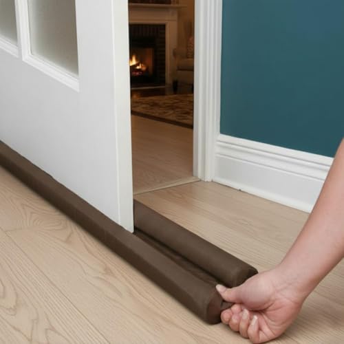 Image of BabyPro 38 inch Door Guard Strips Pack of 10, Door Seal Gap Filler, Brown | Polyester Foam Material, Sound-Proof, Noise & Dust Blocker, Insect Protector