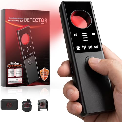 QLUNMOU Hidden Camera Detectors - 6-in-1 GPS Tracker & Bug Detector, Anti-Spy De...