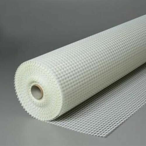 Rete in Fibra di Vetro 50m per Cappotto Sotto Intonaco - 160 gr/m² - Maglia 4x4 mm, Bianco