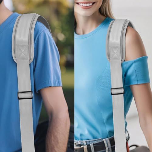 Image of ZINZ 74 inch Shoulder Strap with Fixed Pad and Dual Balanced Buckles,Gray