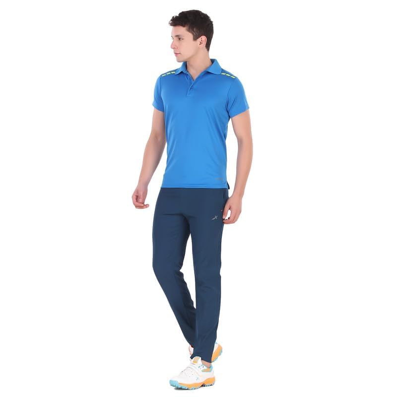 Image of Vector X Solid Men Sports Trousers 100% Polyester with Zipper Pockets(Pack of 1)