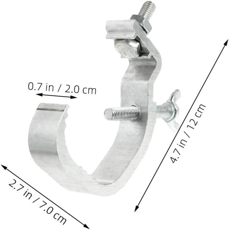 SUPVOX 10pcs Metallic Stage Light Clamp Hooks for 30-52mm Truss Tubes, Heavy Duty Aluminum Alloy Dj Lighting Truss Accessories, C Clamp for Moving Head Spotlights and Projector Lights