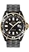Produktbild DETOMASO SAN REMO Herren-Taucheruhr Automatik Analog schwarzes Edelstahl-Gehäuse schwarzes Edelstahlarmband schwarz-goldenes Zifferblatt D05-02-01