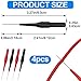 Lekgavd 4pcs Test Probe Pins, 0.7 mm Stainless Steel Insulation Wire Piercing Needle, Non-Destructive Multimeter Probes Back Probe Pins for Industry, Car Tester, Banana Socket Plug
