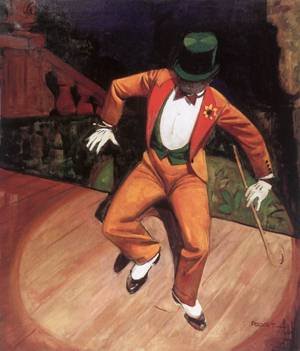 Peinture à l'huile Dancer signée Tibor Polya cadeau idéal pour passionnés de danse 8x10