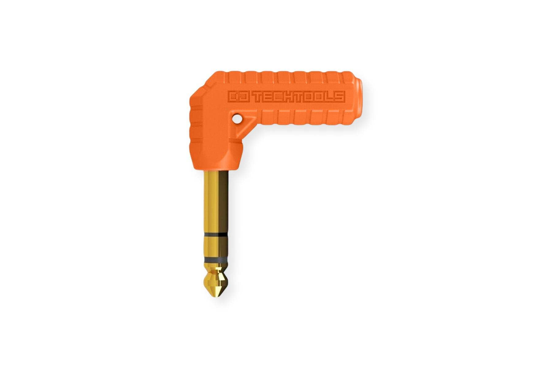 DJ TechTools Chroma Jacks – 1/8″ to 1/4″ Headphone Adapter for DJs | Rugged Keychain Adapter with Gold-Plated Connectors – Neon Orange