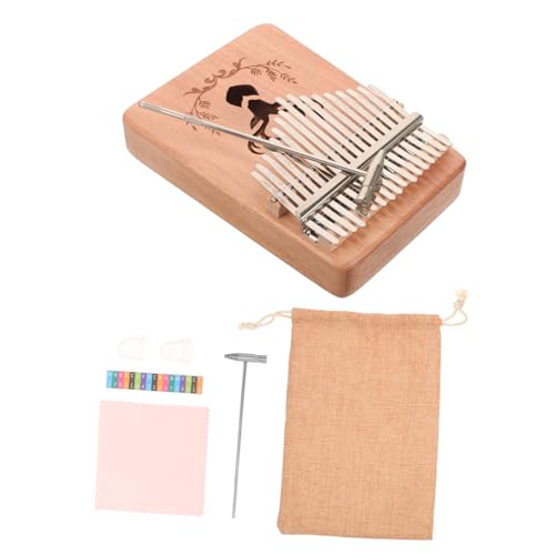 FUNOMOCYA Veneer Wood Hand Piano 17 Key Thumb Piano Portable Kalimba Accurate Sound for Boys and Girls Beginners and Musicians