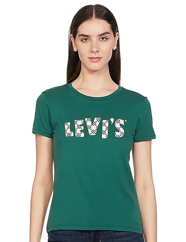 Image of Levi's Women's Cotton Regular Fit Brand Logo T-Shirt