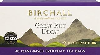 Birchall Great Rift Decaf Blend Tea Bags, English Breakfast Tea Bursting with Full Flavour, Perfect Vegan Gifts, 40 Plant-Based Everyday Tea Bags