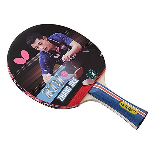 Raquete de tênis de mesa Butterfly RDJ S2 Shakehand | vermelho e preto