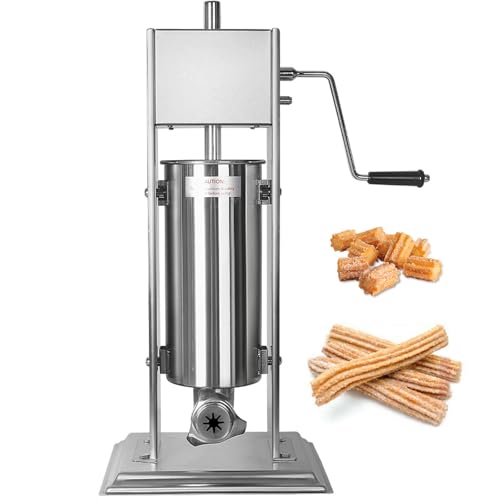 Machine à churro, équipement de cuisine robuste en acier inoxydable pour churros espagnols, 4 buses, capacité de 5 l