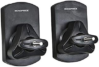 Monoprice Low Profile 22 lb. Capacity Speaker Wall Mount Brackets (Pair) Black
