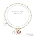 Dreuyet Valentine's Day Necklaces for Women Fashion Gold Love Heart Pendant Thick Chain OT Buckle Necklace Valentine’s Day Holiday Gift (heart red)