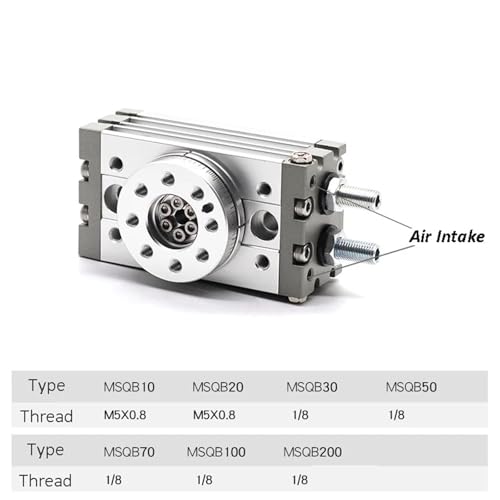 Vérin de table rotative pneumatique MSQB20A pour éliminer les secousses de rotation