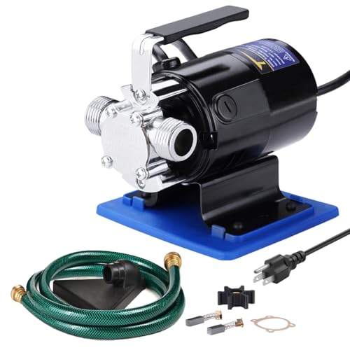 Image of TRUPOW Water Transfer Pump, 110v Utility Pump, 1 /10HP 330GPH Portable Electric Sump Transfer Water Pump with Water Hose Kit For Water Removal