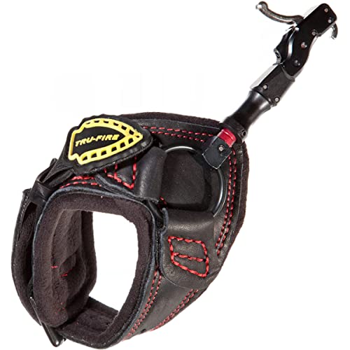 Tru-Fire Hardcore Buckle Foldback Adjustable Archery Compound Bow Release - Black Wrist Strap with...