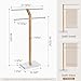 KES Width Adjustable Free Standing Towel Rack with 3X Thicker Weighted Natural Marble Base, 2-Tier Wooden Towel Rack Stand for Bathroom Floor, 18/8 Stainless Steel, Brushed Finish, BTH800-2