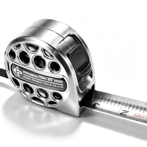 Stainless Steel Tape Measure 25Ft/7.5M Double Side Scale Metric & Imperial