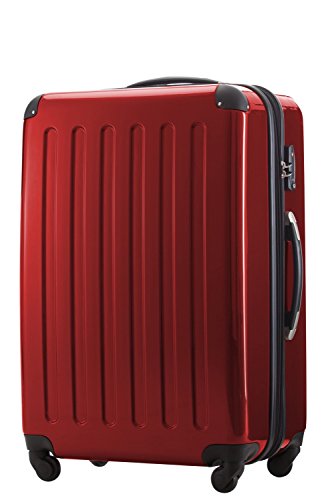 Hauptstadtkoffer Alex Valise Rigide Extensible 75 cm (119 L) avec Serrure TSA, Trolley de Voyage Robuste à 4 Doubles Roues, Rouge