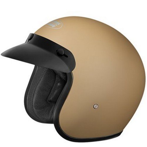 STUDDS JETSTAR Classic Plain Open Face Helmet (Desert Storm Brown, L)