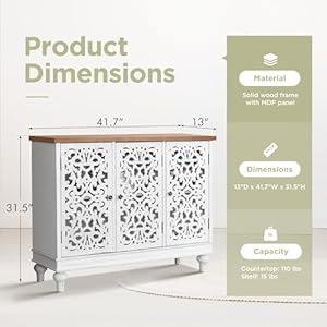 Sophiawilliamsideboardandbuffetwithstorage3doorhollowcarvedaccentcabinetdistressedwoodstoragecabinetcupboardforkitchendiningroomlivingroomentrywaywhite Urban Country Home Decor Sophia william sideboard and buffet with storage 3 door hollow carved accent cabinet distressed wood storage cabinet cupboard for kitchen dining room living room entryway white urban country home decor