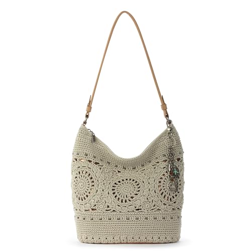 Image of The Sak Sequoia Hobo Bag - Hand Crochet Large Women's Purse for Everyday & Travel - Durable Handbag & Tote With Zipper Pocket