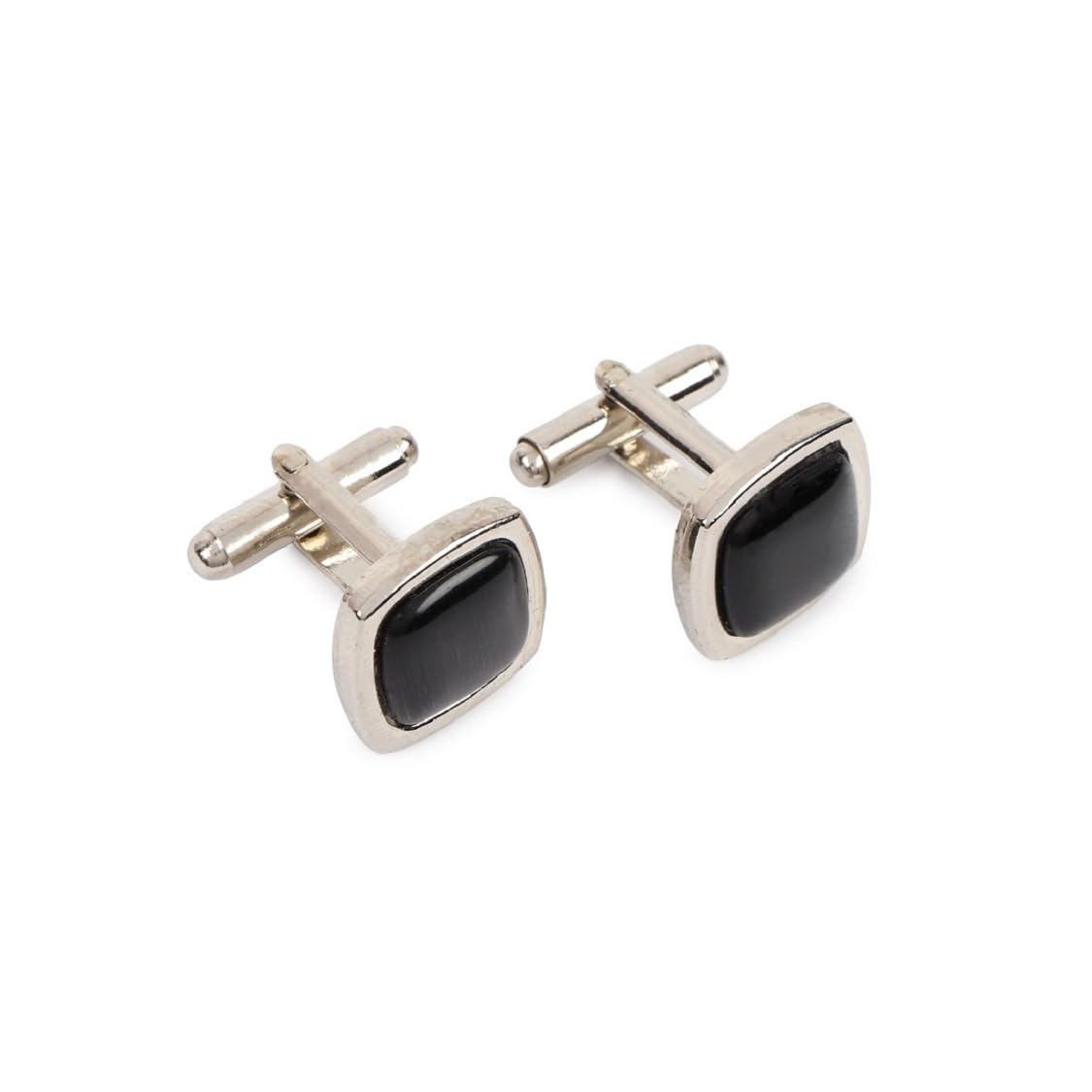 fashmade “where fashion is made” FashMade Black Square Cufflinks for Men | Stainless Steel with American Stone | Anti-Rust Finish | Elegant Box Included | Formal Accessory for Office & Gifting-picture-31