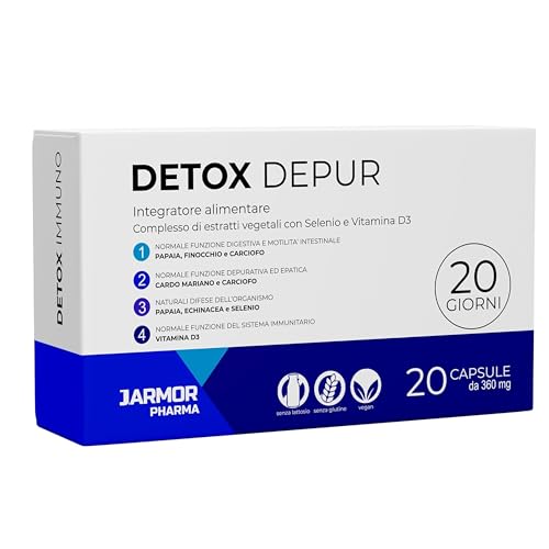 Chardon Marie 20 Gélules, Detox Foie Puissant et Rapide, Draineur, Confort Digestif, Retention d'Eau Drainant Puissant, Diurétique Puissant, Detox Foie et Intestin