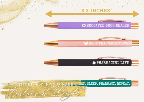 Stylo technicien en pharmacie écriture fluide lot de 4