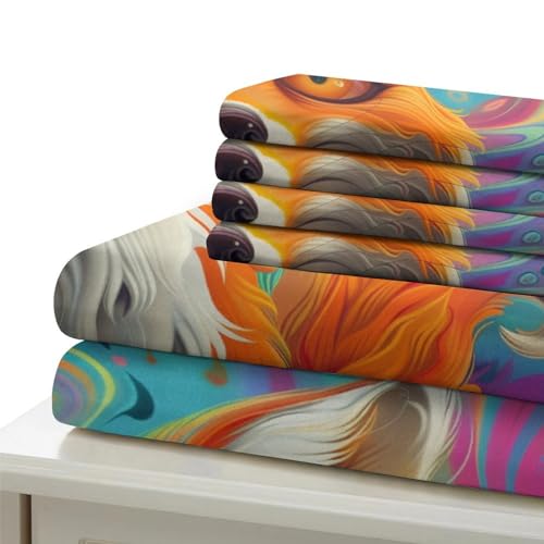 Housse de couette renard microfibre 3d avec fermeture éclair 260x220cm - 7