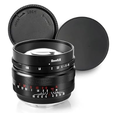 DSLR Camera Lens, 50mm F0.95 APS-C Manual Focus Lens,Compatible for Sony E Fuji X M43 Canon EF-M RF Nikon Z Mount Camera(E)