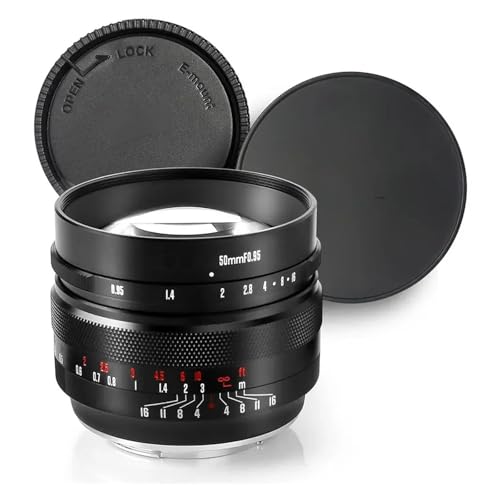 Camera Lens, Lente de Enfoque Manual APS-C de 50 mm f/0.95, Compatible con cámaras Sony E, Fuji X M43, Canon EF-M RF, Nikon con Montura Z.(EF-M)