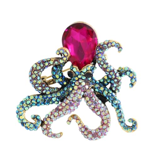 Jolie broche en forme de pieuvre pour personnaliser votre chapeau et sac