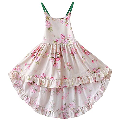 KISSOURBABY Baby Dress Girls Dress Flower Dress Baby White Dress Girl Floral Dress Casual Dresses for Girls Summer Dresses for Girls Baptism Dresses for Baby Girls Size 12-18 Months (A6Floral,80)