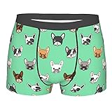 408 Bouledogue Français Mignon Boxer Shorty Homme Caleçon Boxeur Homme Aérée,Respirant Boxers Courts Élastique Caleçon Homme M