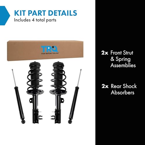 Image of TRQ Front and Rear Complete Strut Assembly and Shock Absorber Kit 4 Piece | for 2012-2019 Chevrolet Sonic without RS Package