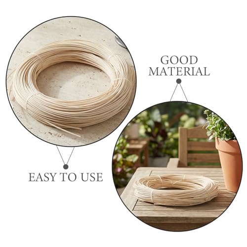 Ratán natural de 40 metros beige y resistente al clima para restauración 3