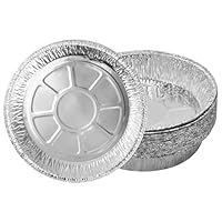 Gudalea 20 Stück Rund Formen Aluschalen, Aluminum Pans Disposable, Alu Grillschalen, Runde Alu Schalen für Backen, Grill, Dämpfen (8 Zoll)