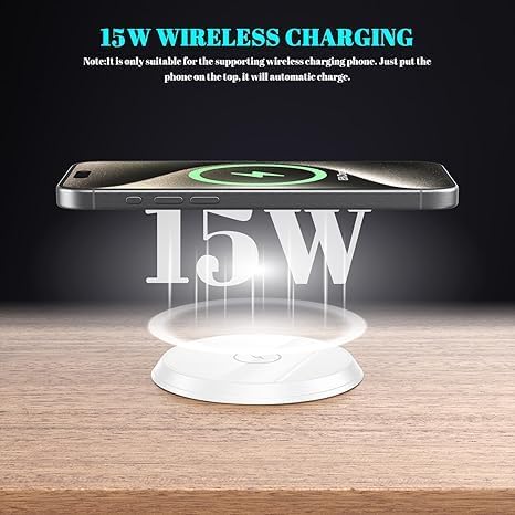 Image of Audiovan Vertical Pop Up socket Pneumatic Electrical Countertop, 3* Power+ USB type A+C charge+ 18 watt Fast Wireless phone charge Kitchen Counter Conference Desk (AVT-VMP24) White (WHITE)