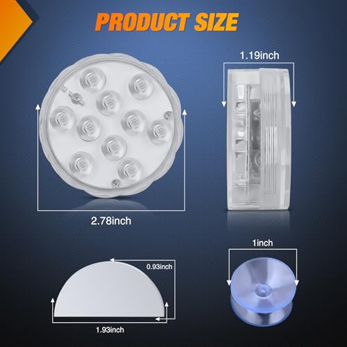 Image of Nilight Marine Boat Light 4 PCS 10LED RGB Wireless Cabin Ambiance Multi Color Exterior Deck Lights Remote Control Submersible for Pontoon Sailboat Yacht Skeeter Fishing Bass Boats