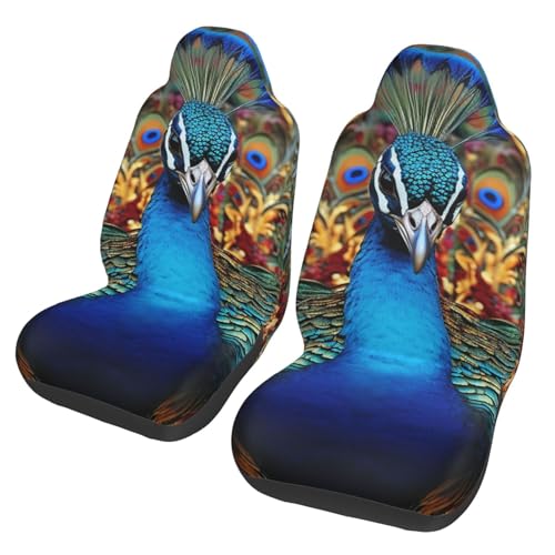 Housses de siège de voiture imperméables et respirantes, protection universelle motif paon