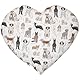 GIRAFFENLAND Leinsamenkissen Herz ca. 30x25cm - Bio Stoff Liebe Hunde - Wärmekissen - Körnerkissen für Mikrowelle und Backofen