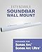 Sanus Extendable Soundbar Wall Mount Designed for Sonos Arc Sound bar - Low Profile & Audio Enhancing Design -OSSAWM1-W2