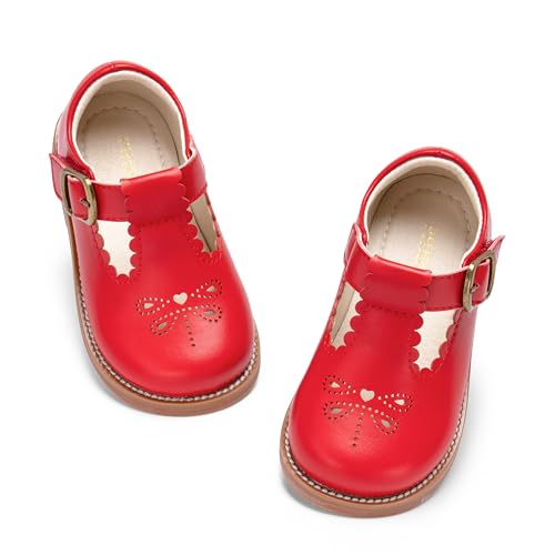 Image of PHIRAMIN Toddler Girl Mary Jane Dress Shoes-Little Girl School Uniform Shoes for Wedding Party